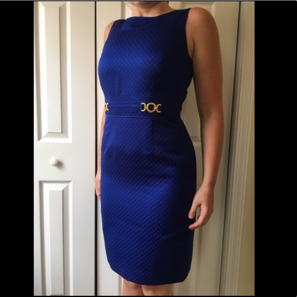 Royal blue interview dress